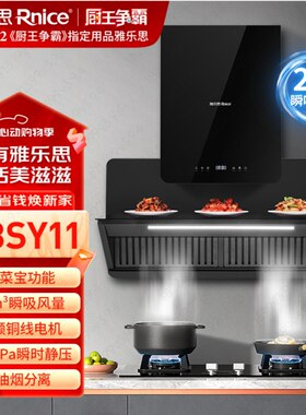 雅乐思抽油烟机TBSY11油烟分离26立方超大吸力变频铜线电机暖菜宝
