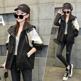 冲锋衣百搭高级感上衣 休闲爆款 拼色连帽夹克外套女春秋款 2025新款