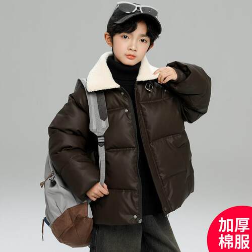 棉服男童冬季加厚2026新款中大儿童冬装加棉外套男孩保暖棉袄上衣
