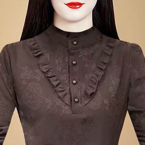 保暖内衣女加绒加厚上衣冬季新款百搭蕾丝发热打底衫超舒服保暖衣