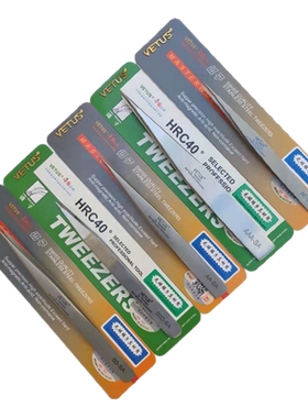 VETUS正品维特斯OOD-SA不锈钢磨砂镊子 超细长防滑带齿尖头尖嘴镊