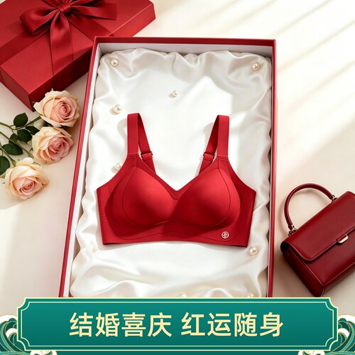 维多利亚本命年红色无痕文胸