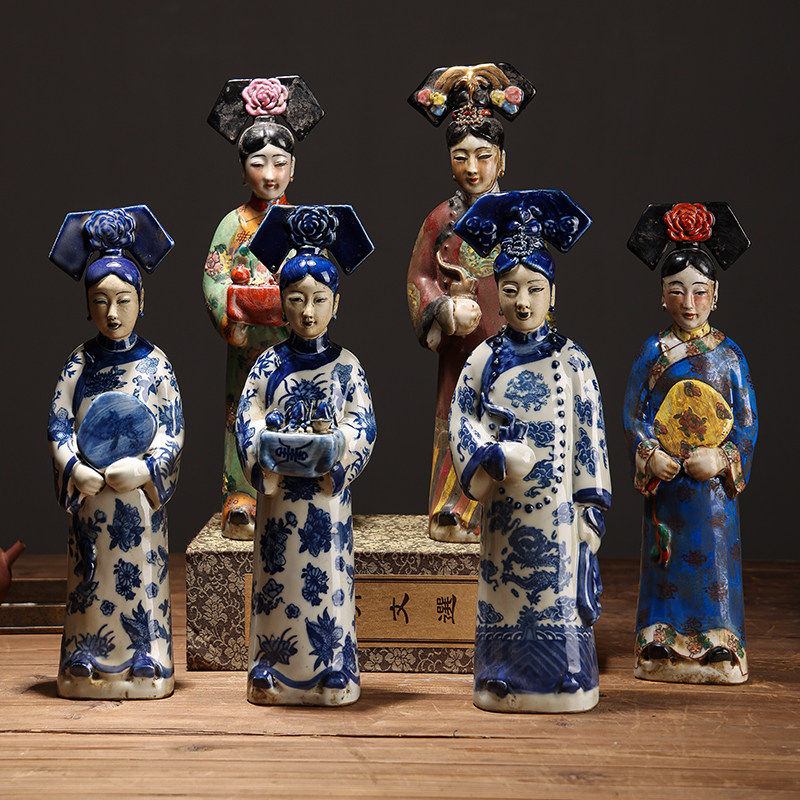 雨彤创意侍女中古代美女物现代家居客厅饰品