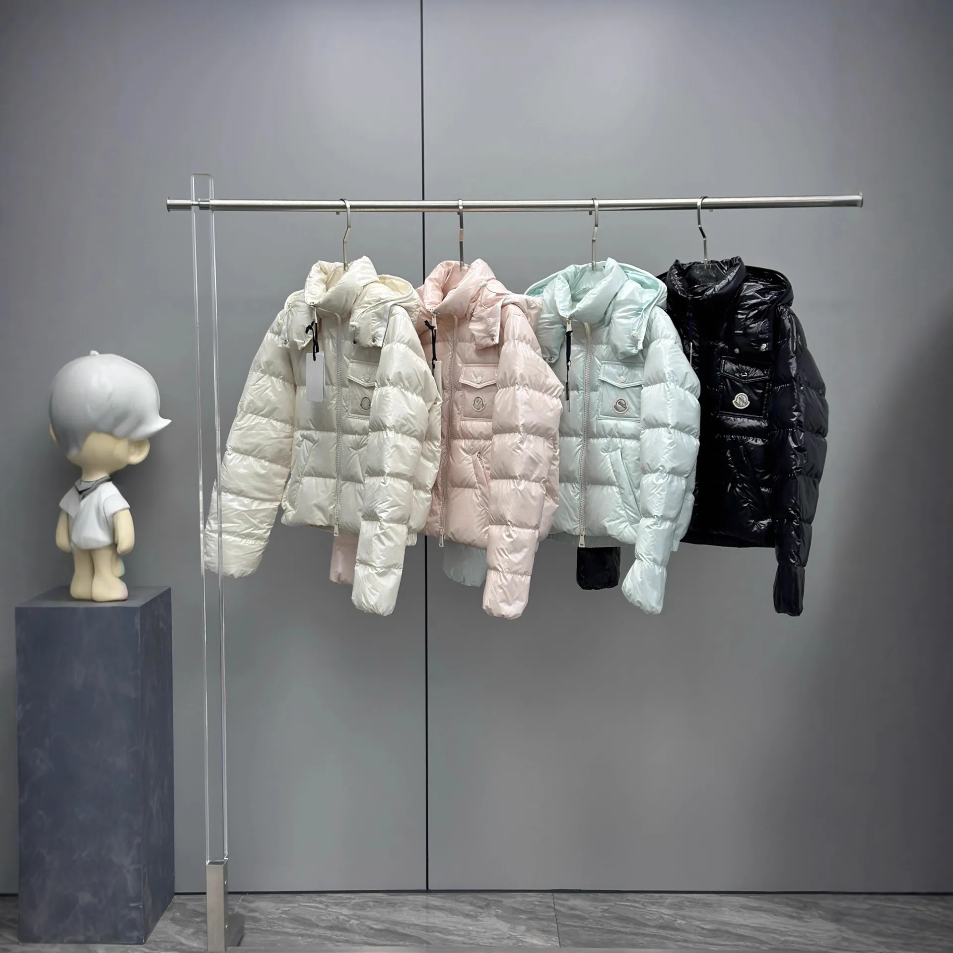 M蒙家南油高版本外贸25s秋冬款冰淇淋奶油配色修身女士羽绒服外套