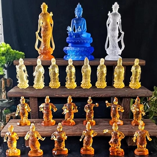 古法琉璃药师坛城十二药叉药师佛八大菩萨七佛如来像佛堂供奉摆件