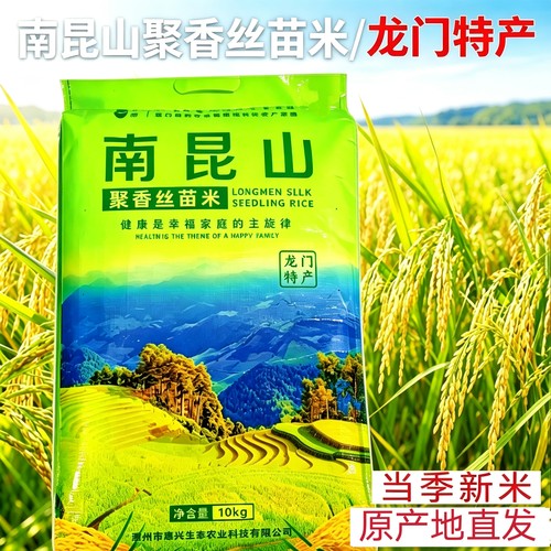 当季新米农家丝苗米龙门特产无加工农家米10斤20斤煮饭大米儿童米