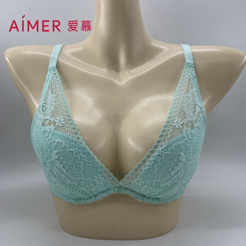aimer爱慕内衣情感脉络3/4低鸡心小胸聚拢舒适薄款文胸罩AM11DC2