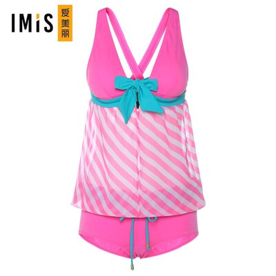 IMIS爱美丽连体海军风性感泳装