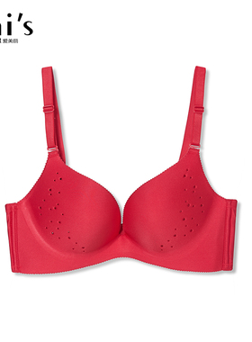 IMIS爱美丽女内衣深V聚拢3/4烫钻简约厚模杯舒适性感文胸IM11PK1