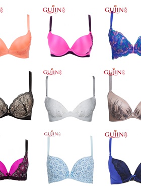 GUJIN古今专柜正版女士文胸有钢圈聚拢调整舒适胸罩内衣-断码清仓