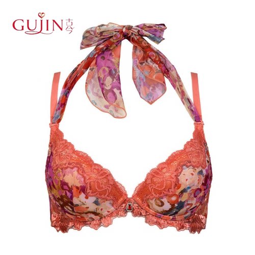 GUJIN古今内衣心灵恋曲3/4上薄下厚有钢圈小胸聚拢显大文胸0D809