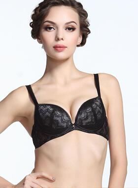 古今拼接蕾丝网纱文胸0B812