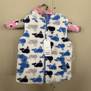 爱慕儿童温暖鲸鱼婴幼儿男女童双面外穿马甲1岁+带帽加厚背心上衣