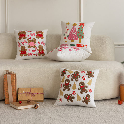 圣诞节可爱高级感抱枕姜饼人靠枕床上床头客厅沙发抱枕套靠垫腰靠
