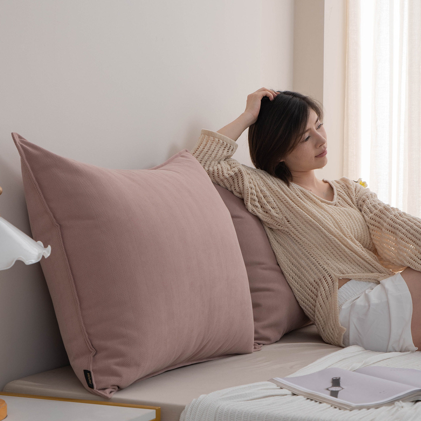 北欧床上靠背垫床头靠枕护腰玩手机抱枕孕妇沙发专用可拆洗大靠垫,居家布艺,抱枕被,淘宝优惠券,粉丝福利购,淘宝优惠卷