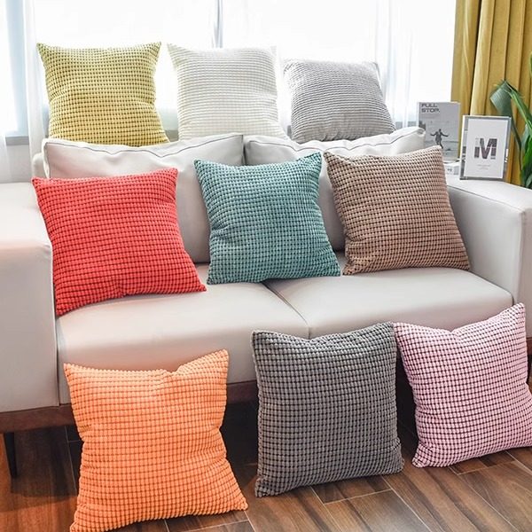 沙发抱枕头客厅轻奢高级感床头靠垫靠背垫灯芯绒床上靠枕套不含芯