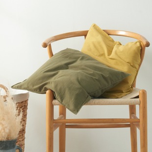 北欧ins简约纯色水洗棉抱枕样板间客厅沙发靠垫床头靠枕抱枕套