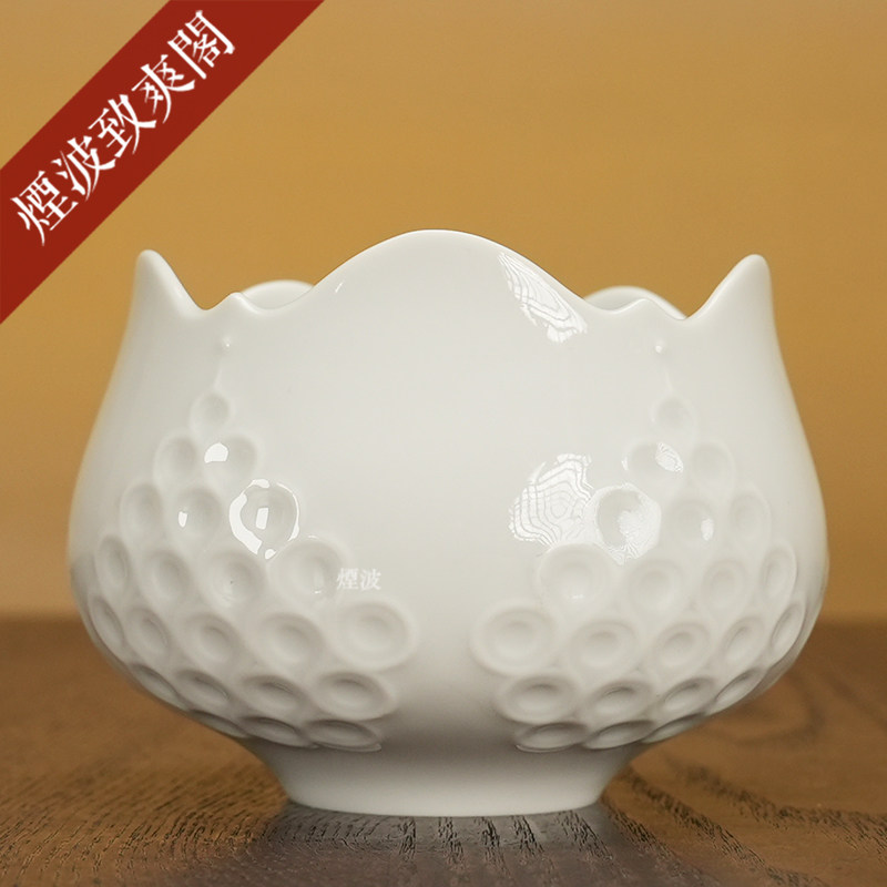 大剪裁系列纯白浮雕糖缸糖罐