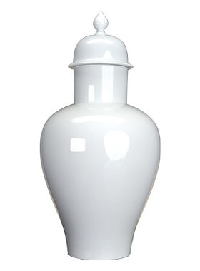 2010限量品纯白将军罐花瓶