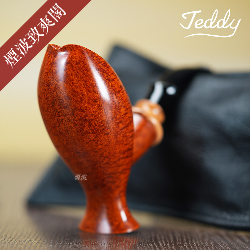 丹麦 Teddy Knudsen 泰迪 单老鹰级 海豚型 木质饰圈 石楠木 烟斗