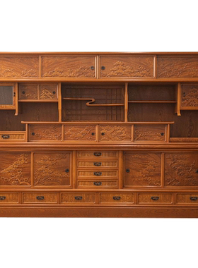 日本天然收纳柜榉木