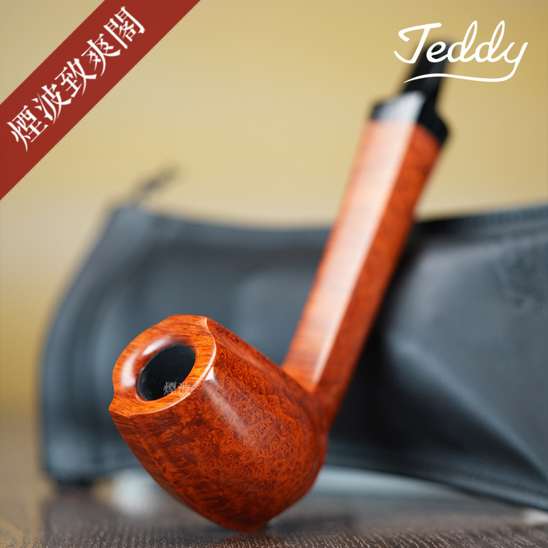 丹麦 Teddy Knudsen 泰迪 单老鹰级 长腿 撞球型 石楠木 烟斗