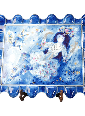 仲夏夜之梦彩绘描金瓷板画挂画