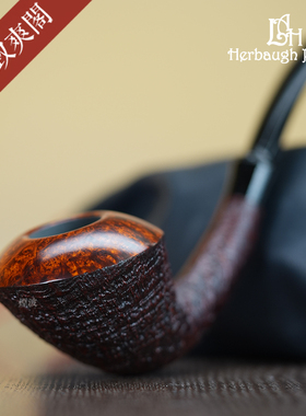美国 Abe Herbaugh  号角型 手工制 石楠木 烟斗