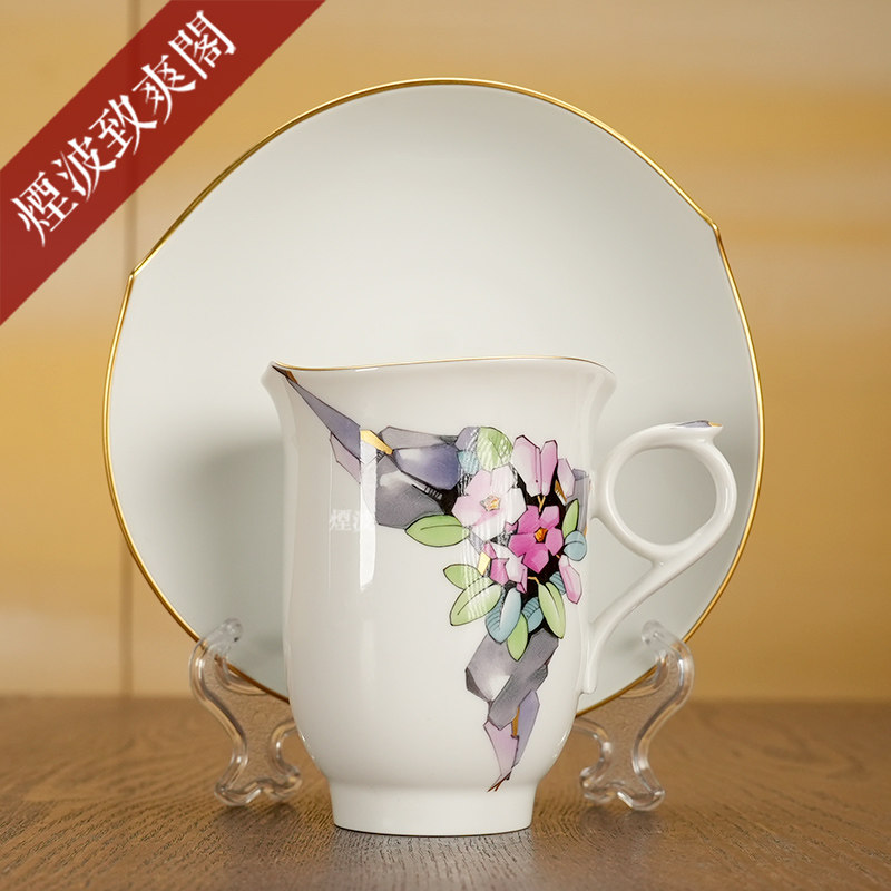 德国MEISSEN 梅森瓷器 神奇波浪 抽象花卉 描金 高身水杯咖啡杯碟,餐饮具,茶杯,淘宝优惠券,粉丝福利购,淘宝优惠卷