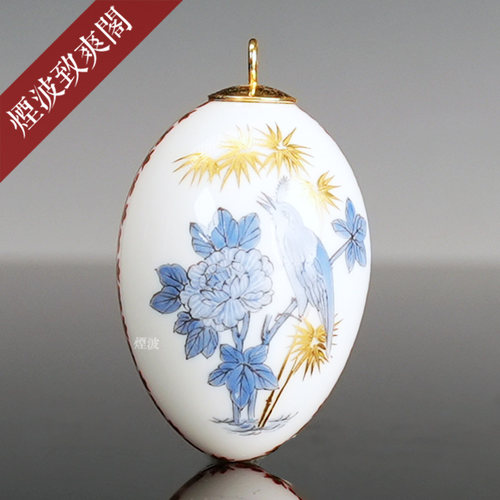 印度花鸟彩绘描金挂饰