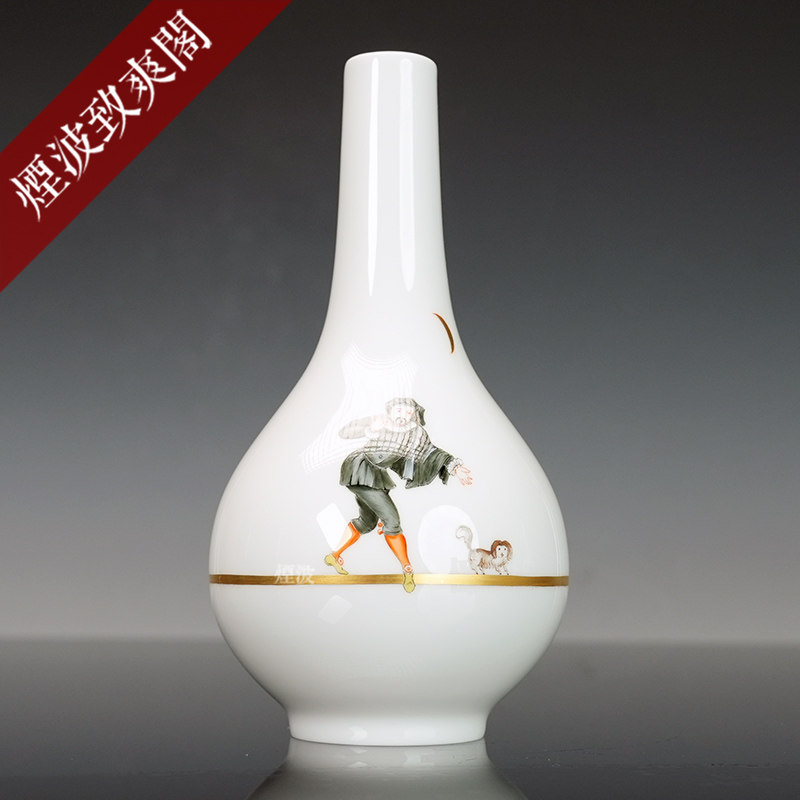 德国 MEISSEN 梅森瓷器 新剪裁 Figure painting 胆瓶 台面花瓶