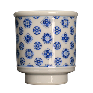 烟波 景德镇 觉山隐窑赏珍款 青花 大唐玉盘宝相纹 经筒杯