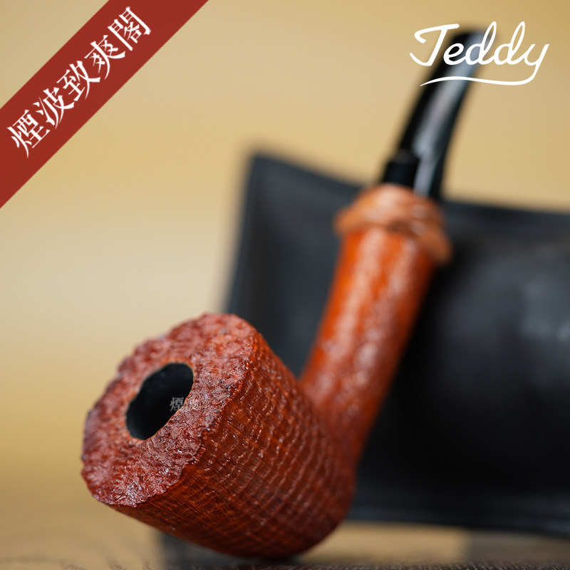 丹麦Teddy Knudsen 泰迪 单老鹰级 都柏林型 木质饰圈 石楠木烟斗