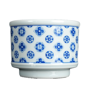 烟波 景德镇 觉山隐窑 赏珍款 青花 大唐玉盘宝相纹  2号经筒杯