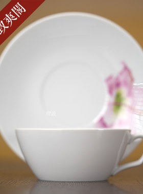 盛大绽放粉色百合下午茶杯碟