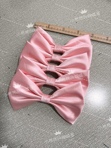 粉色绸缎蝴蝶结成品花束花盒包装盒花篮抱抱桶水果礼盒装饰领结