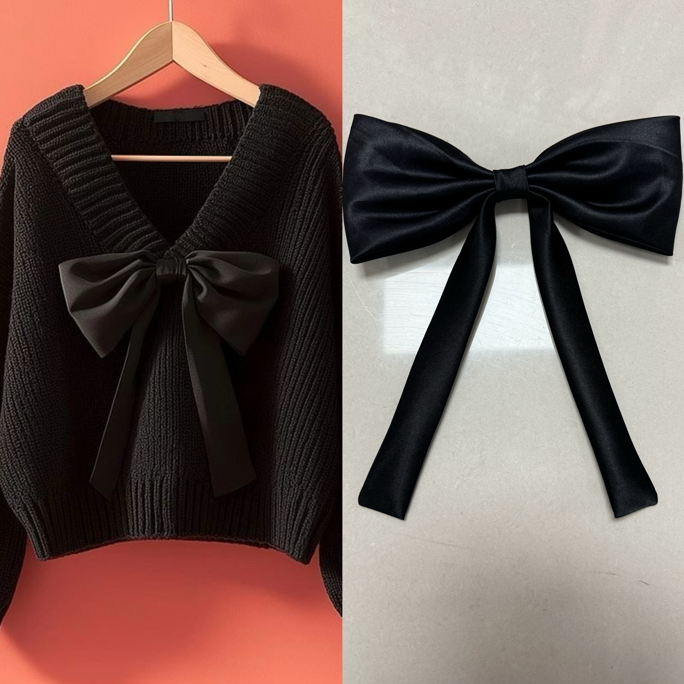 黑色JK领结自制缎面立体蝴蝶结别针日系少女校服搭配衣服胸前搭配