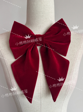 复古丝绒蝴蝶结服装搭配连衣裙配饰装饰蝴蝶结可爱领结圣诞节装饰