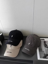 【ICROSS】9.3N 香港原创潮牌刺绣数字7棒球帽男女宽檐高顶鸭舌帽