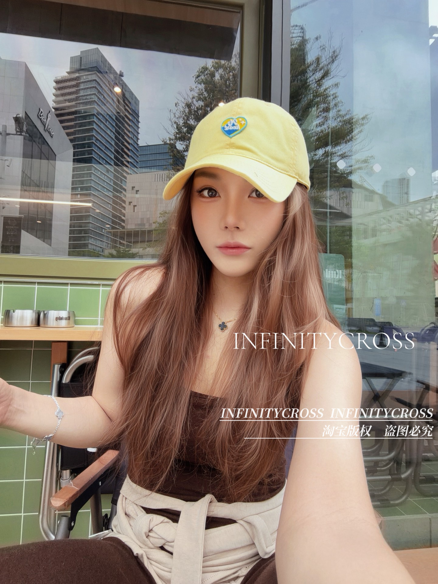 【INFINITYCROSS】糖果色爱心贴布可爱棒球帽夏天薄款鸭舌帽子女