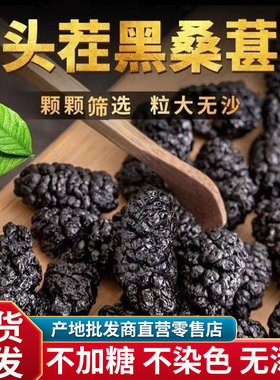 新疆桑葚干净重1斤头茬新货黑桑葚子饱满干净大颗粒泡茶泡酒干吃