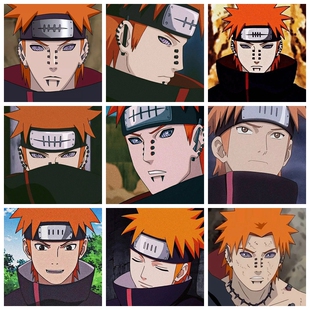 54张天道佩恩贴画装饰防水动漫周边火影贴画礼品手机贴纸笔记本贴