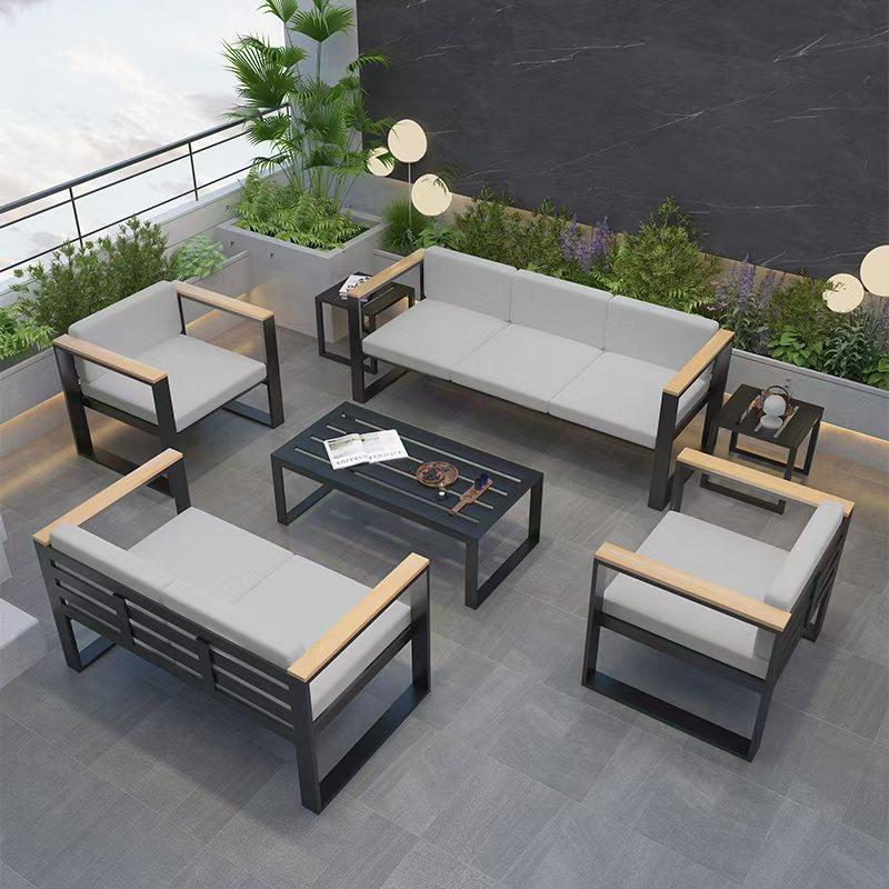 户外庭院不锈钢沙发别墅售楼部酒店露天阳台室外花园防水防晒沙发,住宅家具,户外沙发,淘宝优惠券,粉丝福利购,淘宝优惠卷