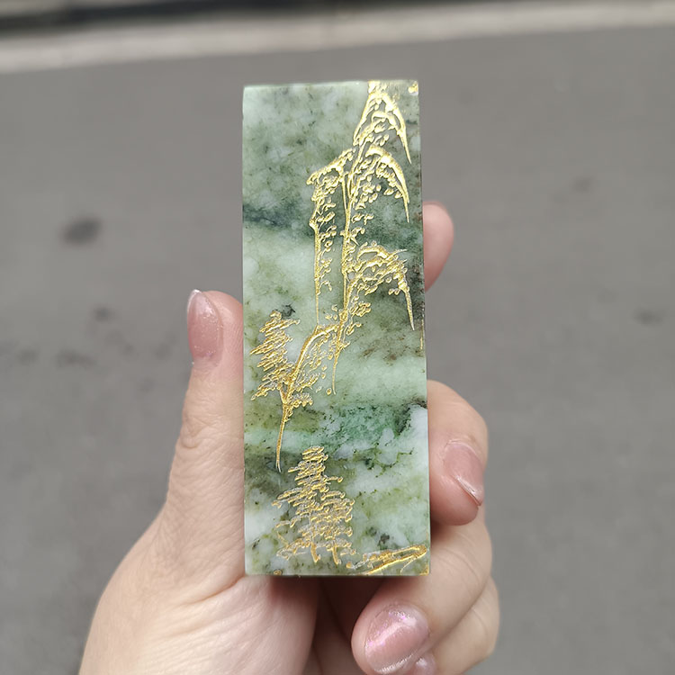 描金自产自销南阳独玉独山玉玉章玉石方章天然独玉奇石赏玩石章