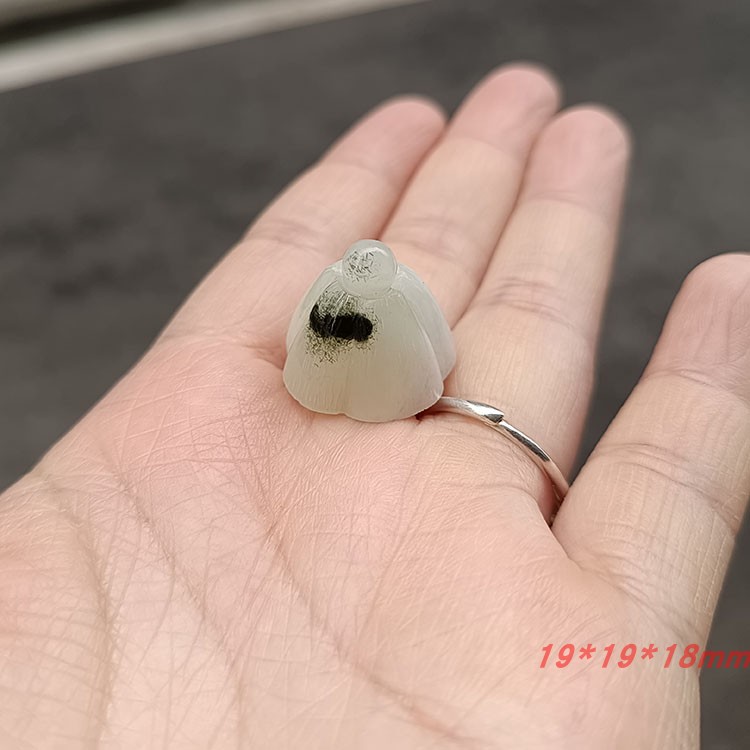 天然冰种独玉南阳独山玉石莲蓬吊坠颈饰玉佩莲米配饰珠宝俏雕挂坠