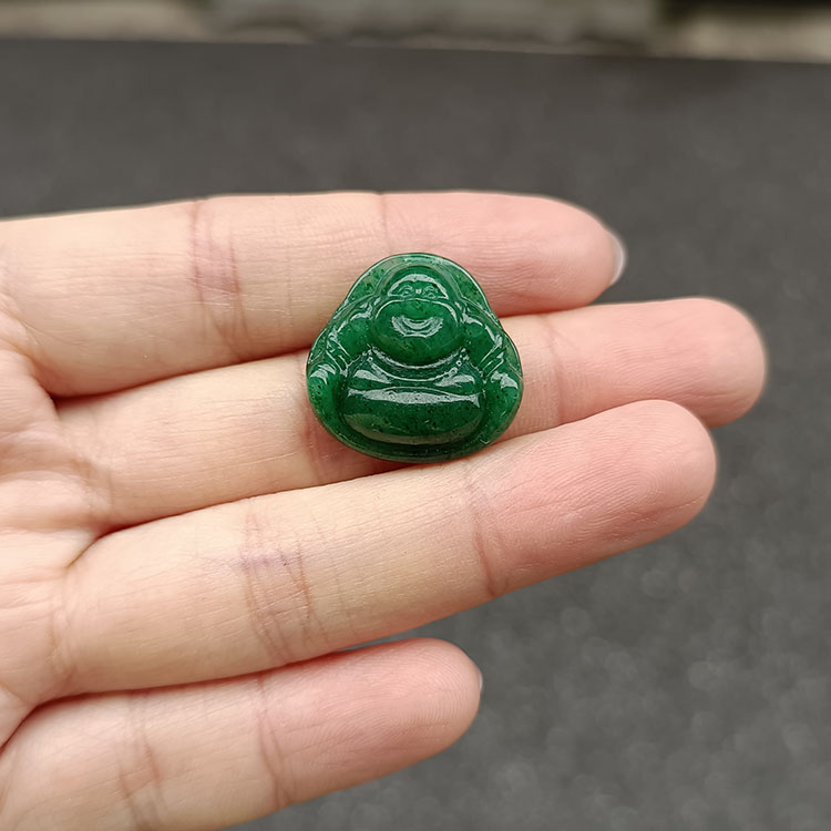 汇宝斋收藏品级天然独山玉天蓝小佛南阳独玉佛精品玉典藏佛玉石坠