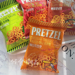 韩国SAMJIN三进迷你饼干圈芝士年糕海鲜芥末味咸味蝴蝶型饼干零食
