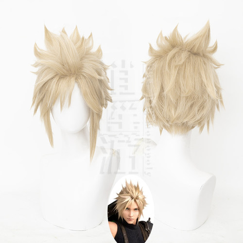 逍遥游 ff7最终幻想7克劳德cos假发打毛头顶游戏cosplay假发