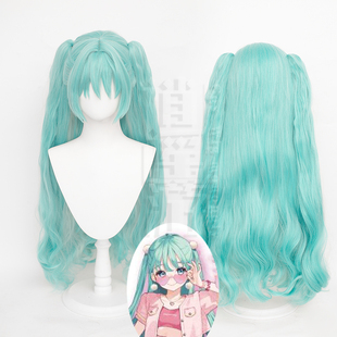 逍遥游 v家乐天14th初音cos假发仿真头皮顶虎口夹双马尾cosplay