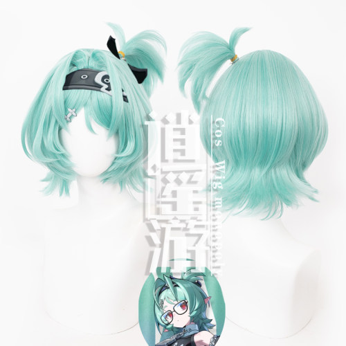 逍遥游 洛克茜cos假发仿真人头皮顶zzz绝区零发夹小揪揪cosplay